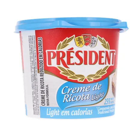 Creme De Queijo Ricota Light President 380G 360-32