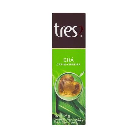 Chá Cápsula Tres Capim Cidreira 10UN