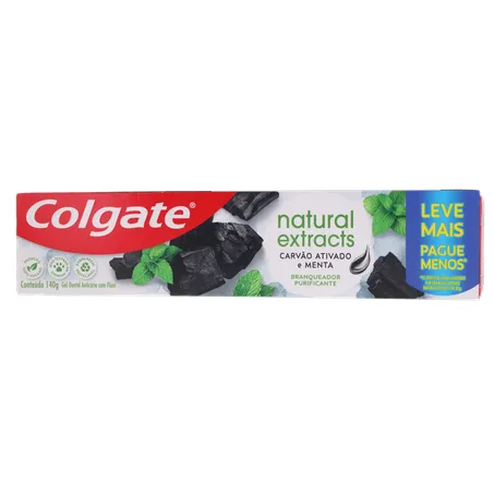 Creme Dental Natural Extracts Carvão Ativado e Menta Colgate 140G 360-1