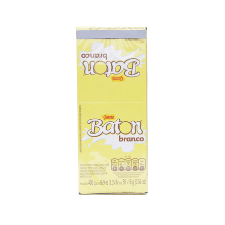 Chocolate Baton Garoto Branco Caixa com 30un - 480gr 360-0