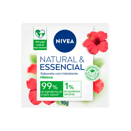 Sabonete Nivea Em Barra Natural & Essencial Hibisco 90g 
 