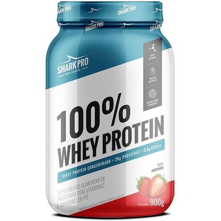 100% WHEY PROTEIN SABOR MORANGO 900G
