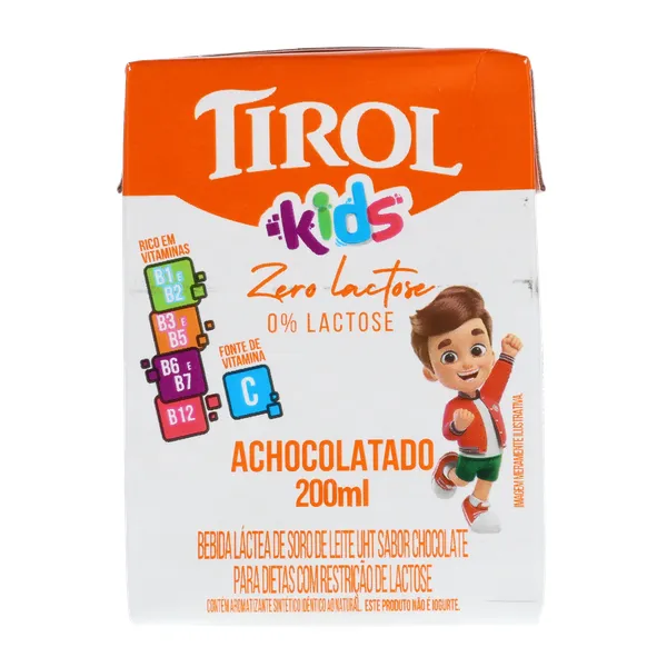 Bebida Láctea Uht Tirol Tirolzinho Chocolate Zero Lactose Caixa