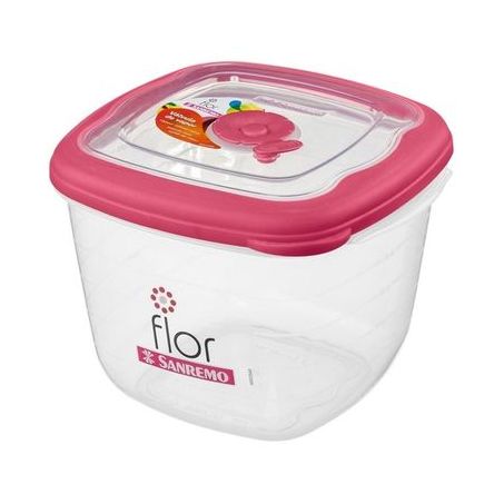 Pote quadrado plástico sanremo 1.6l