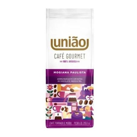 Café moido união gourmet 250g mogiana paulista