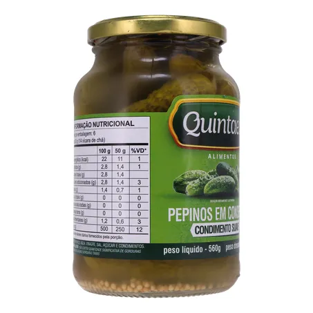 Pepino em Conserva Quintães Vidro 300G 360-31