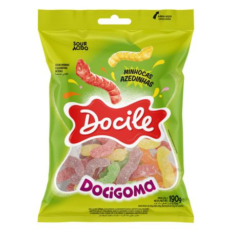 Goma docile minhoca azedinha 190gr
