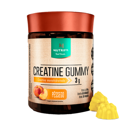 Creatina Gummy Pessego Nutrify 60 gummies