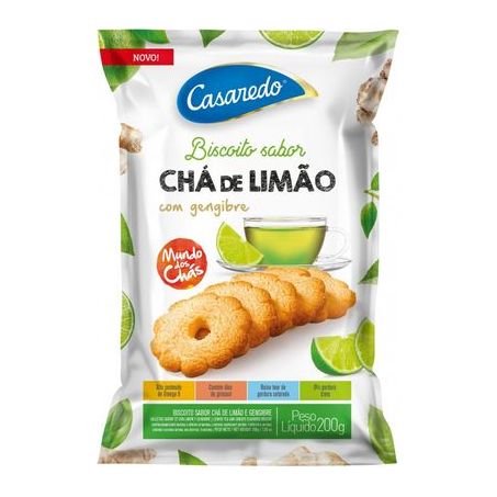 BISCOITO CASAREDO CHÁ DE LIMÃO C/GENG 200G