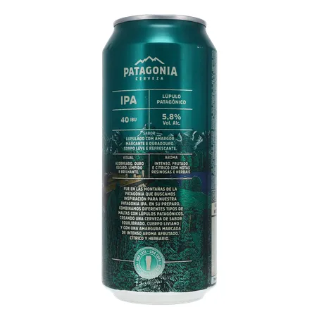 Cerveja IPA Patagonia Puro Malte Lata 473ml 360-16