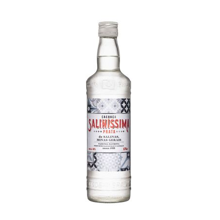 Cachaça Salinissima Prata Vidro 670ml 
 