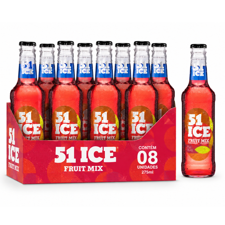 Drink pronto ice 51 pcc/06x275ml long neck fruit mix mor+lar