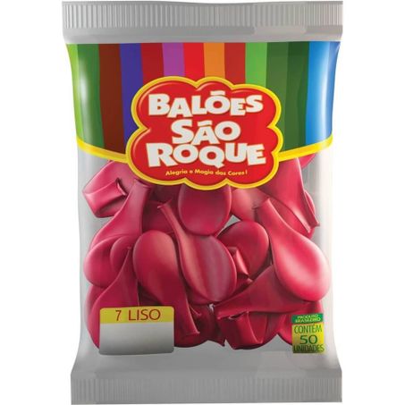 BALAO LISO ROSA SHOCK N7 SAO ROQUE C/50