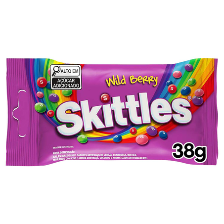 Confeito Skittles 38g - Wild Berry