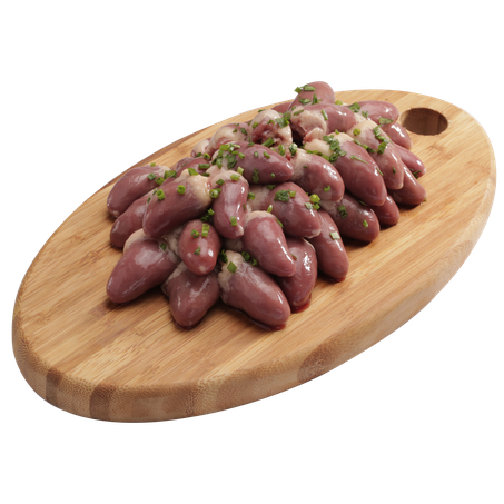 Frango coracao temperado kg