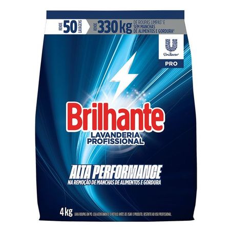 Sabao em pó brilhante alta performance 4kg