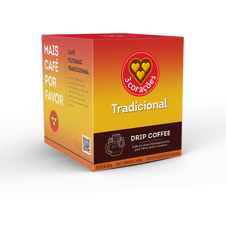 Cafe 3 corações drip tradicional 100g