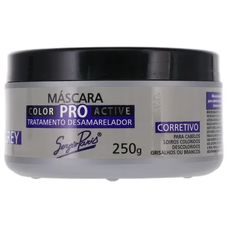 MÁSCARA CAPILAR SERGIO PARIS DESAMARELADOR PRO ACTIVE POTE 250G 360-2