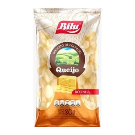 Bisc. polvilho bilu 80gr bolinha queijo