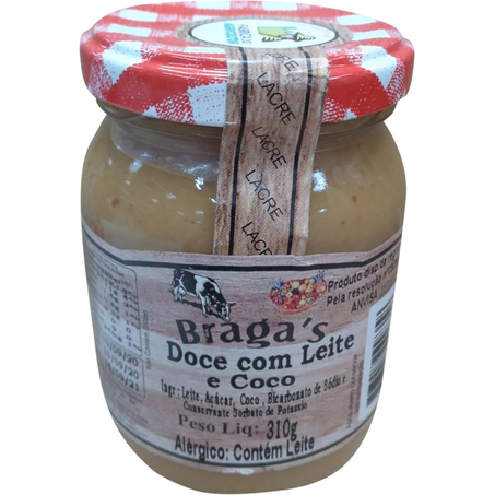 Doce de Leite Bragas 310g - Com Coco