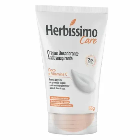 Desodorante creme herbíssimo coco e vitamina c 55g