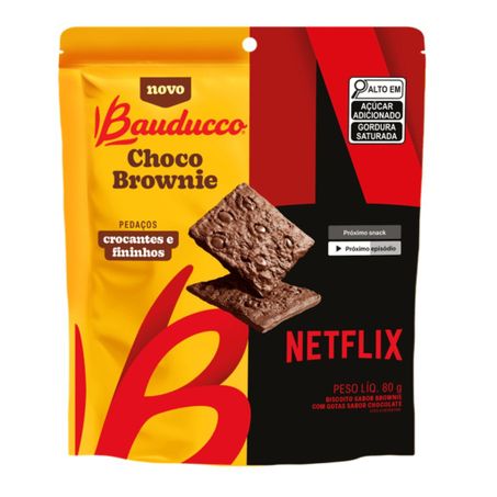 Biscoito Choco Brownie Netflix Bauducco 80g
