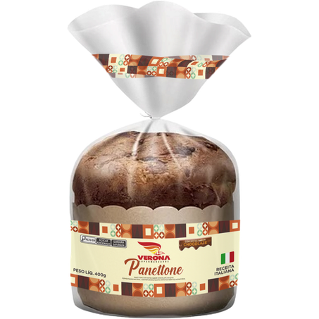 Panettone Verona 400g Sache Gotas Chocolate