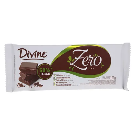 Chocolate divine 50cacau zero 100g...