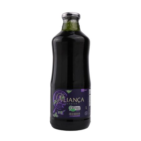 Suco Orgânico de Uva Aliança Tinto Garrafa 1lt