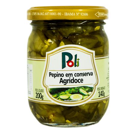 Pepinos Conserva Poli Agridoce 140g .