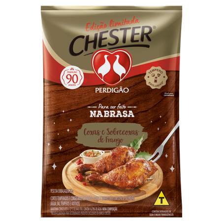 Coxa Sobrecoxa Chester Perdigão Na Brasa Congelado 1kg