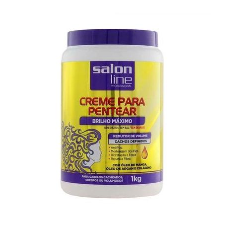 Creme pentear salon line brilho maximo 1kg