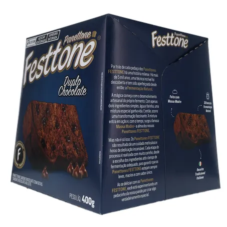 Panettone Duplo Chocolate Festtone 400G 360-23