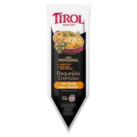 REQUEIJÃO CREMOSO COM QUEIJO CHEDDAR USO CULINÁRIO TIROL