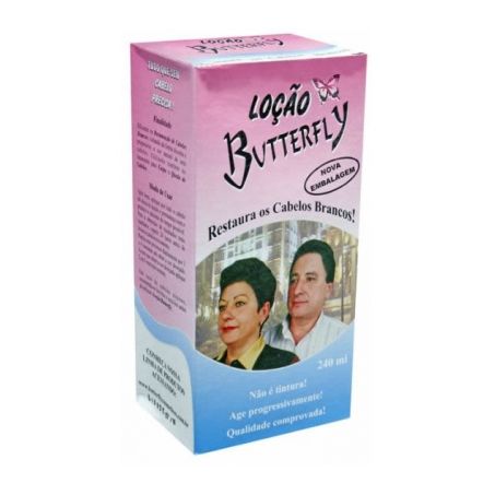 Loção Capilar Butterfly Restauradora de Cabelos Brancos Embalagem 240ML