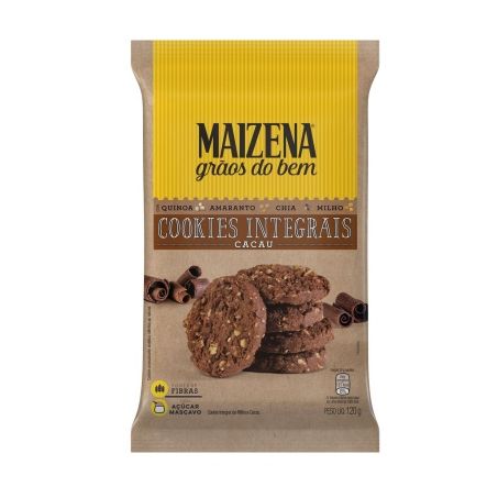 Cookies maizena 120gr integral cacau
