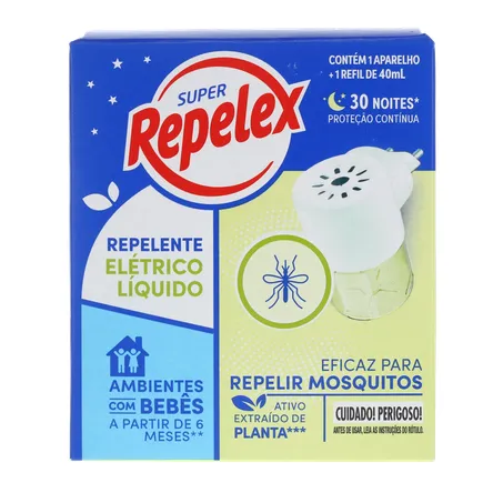 Aparelho Elétrico Repelex  Refil Líquido 40Ml