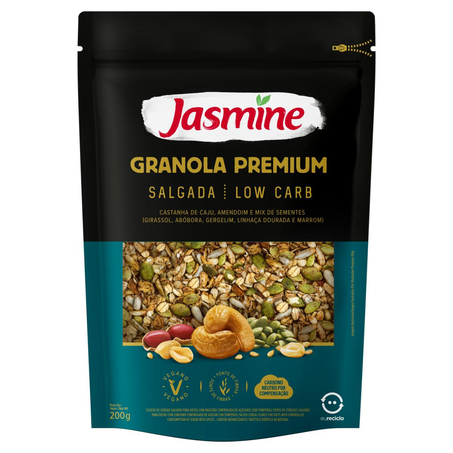 Granola Premium Jasmine 200g - Low Carb - Salgada
