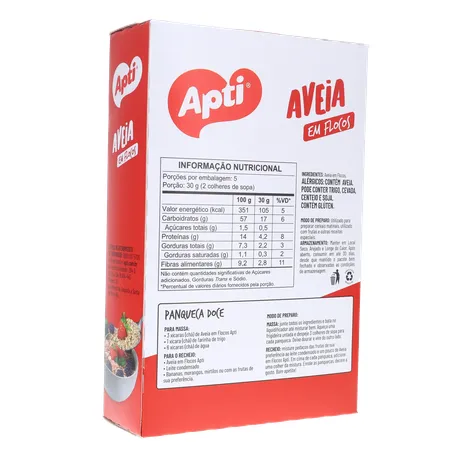 Aveia apti flocos caixa 150g 360-15