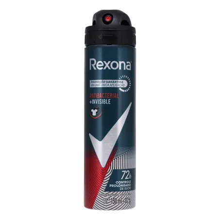 DESODORANTE AEROSSOL REXONA MEN ANTIBACTERIAL INVISIBLE 150ML 360-0