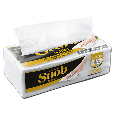 Papel Toalha Snob Prática Multiuso c/100 Folhas
