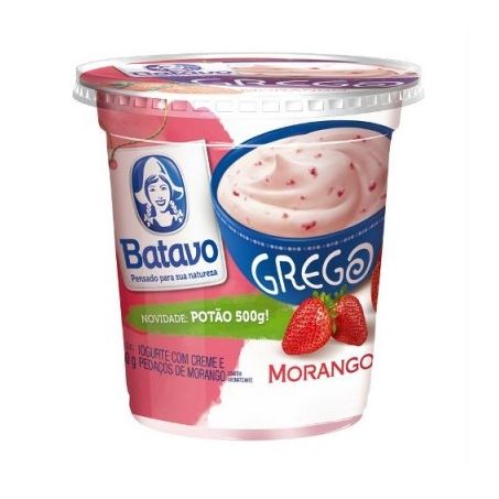 Iogurte batavo grego morango 500 gr