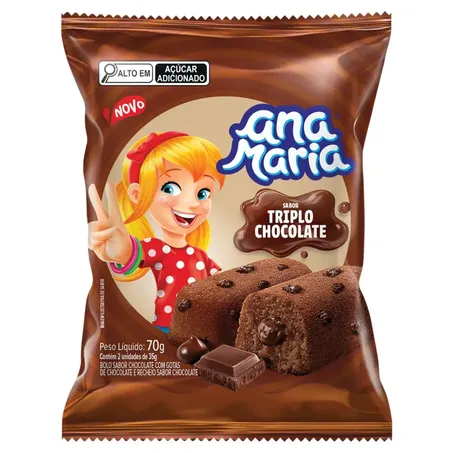 Bolo nutrella ana maria triplo choco 70g