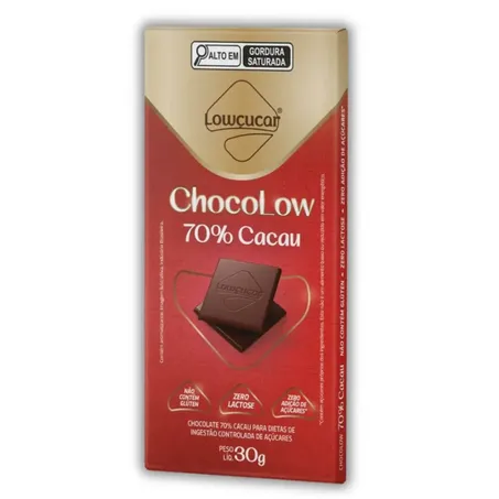Chocolate Lowcucar 30g 70 Cacau