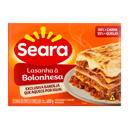 LASANHA SEARA BOLONHESA CONG 600G