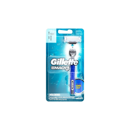 Aparelho de Barbear Gillette Mach 3 Acqua Grip Regular com 1 Unidade