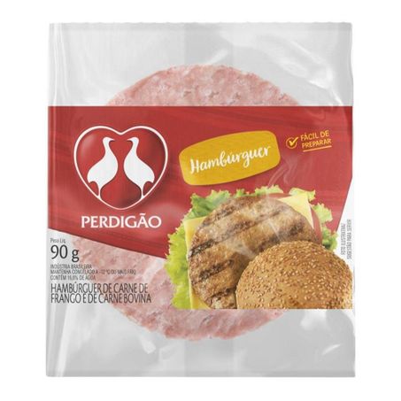 HAMBURGUER PERDIGAO BOVINO 90G