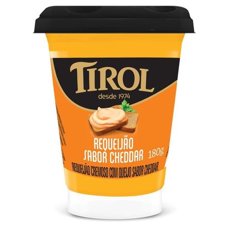 Requeijão tirol 180g sabor cheddar