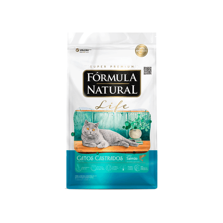 Ração Fórmula Natural Life Gatos Castrados Salmão 15 kg
