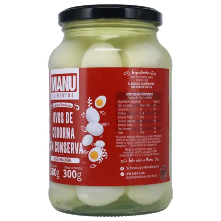 Ovos de codorna manu 300g 360-4
